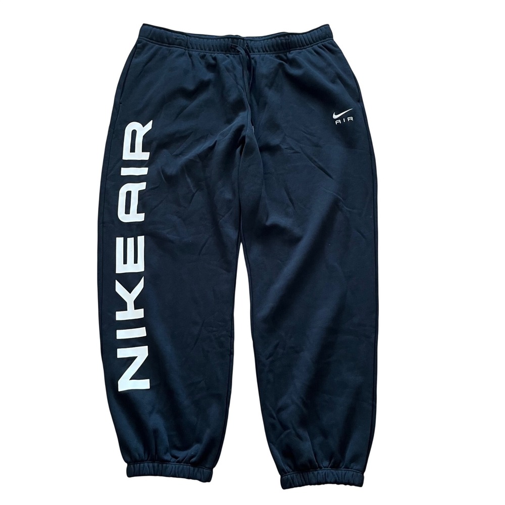 Nike Air Womensβ Oversized High Rise Fleece Sweatpants Black FB8051-010 XL NWT